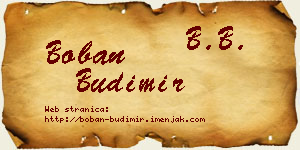 Boban Budimir vizit kartica